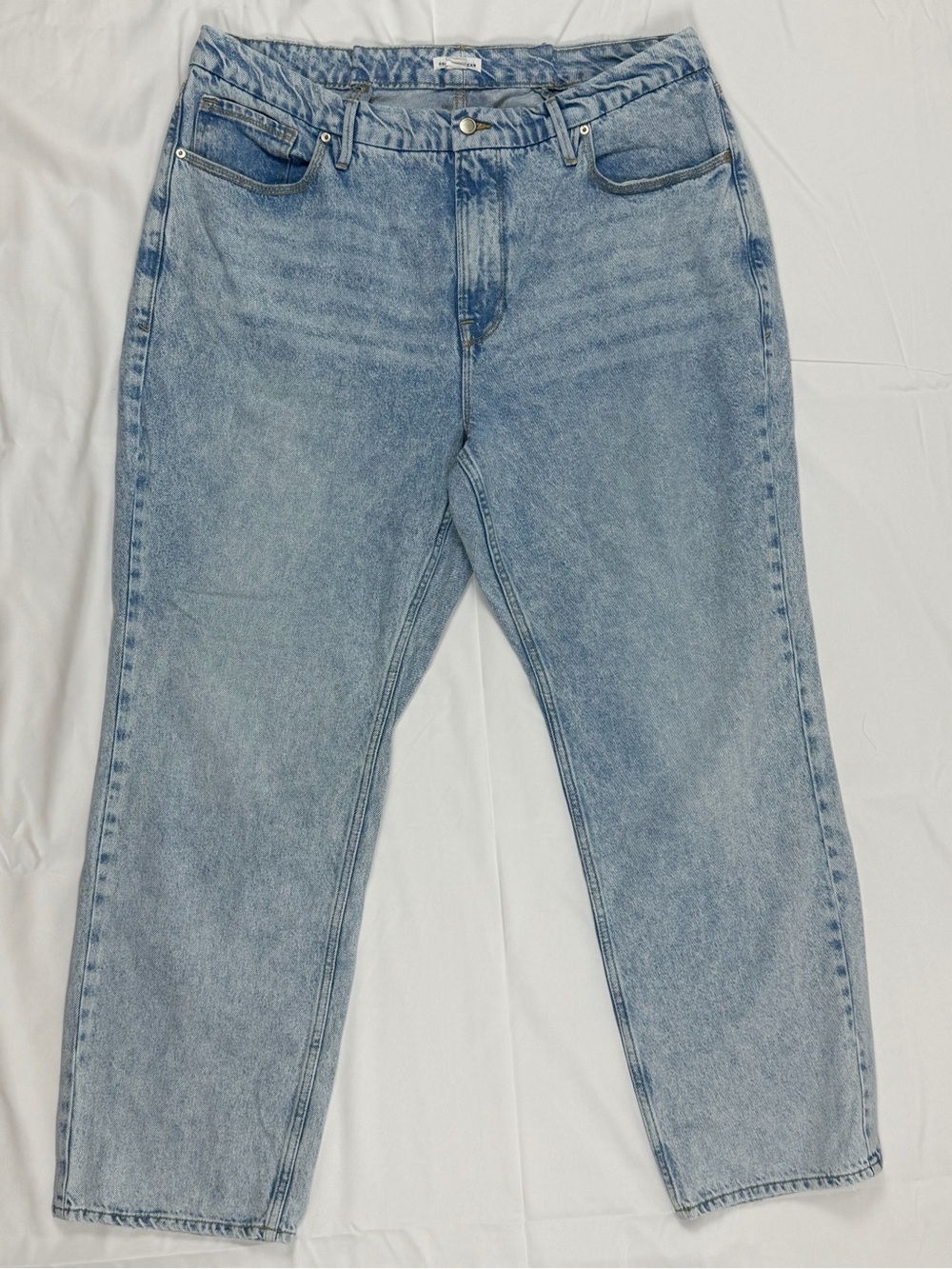 Good American Good 90s Jeans Size 16 Blue 542 Light Wash Straight Leg